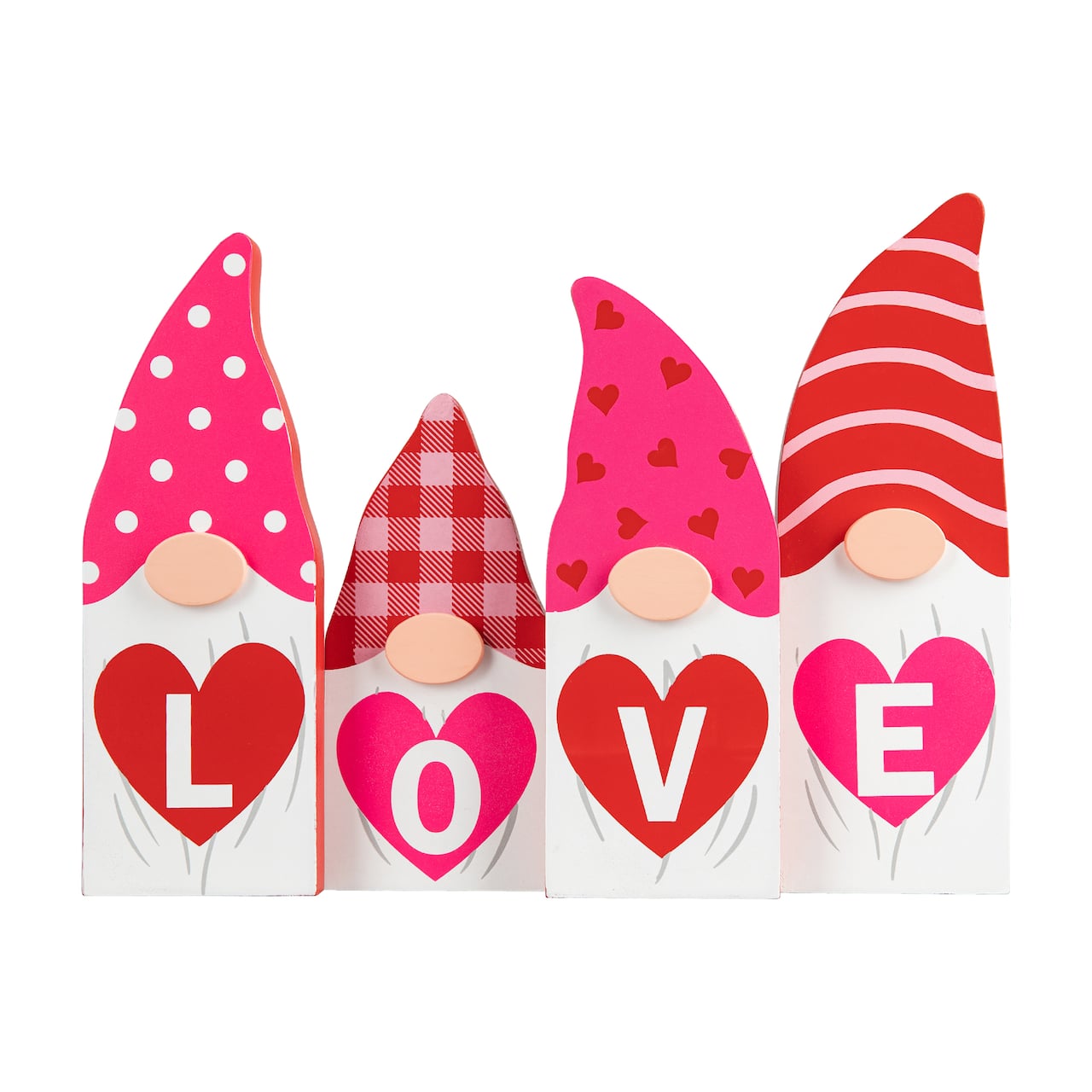 Glitzhome® 11" Valentine's Love Wooden Gnome Table Decor